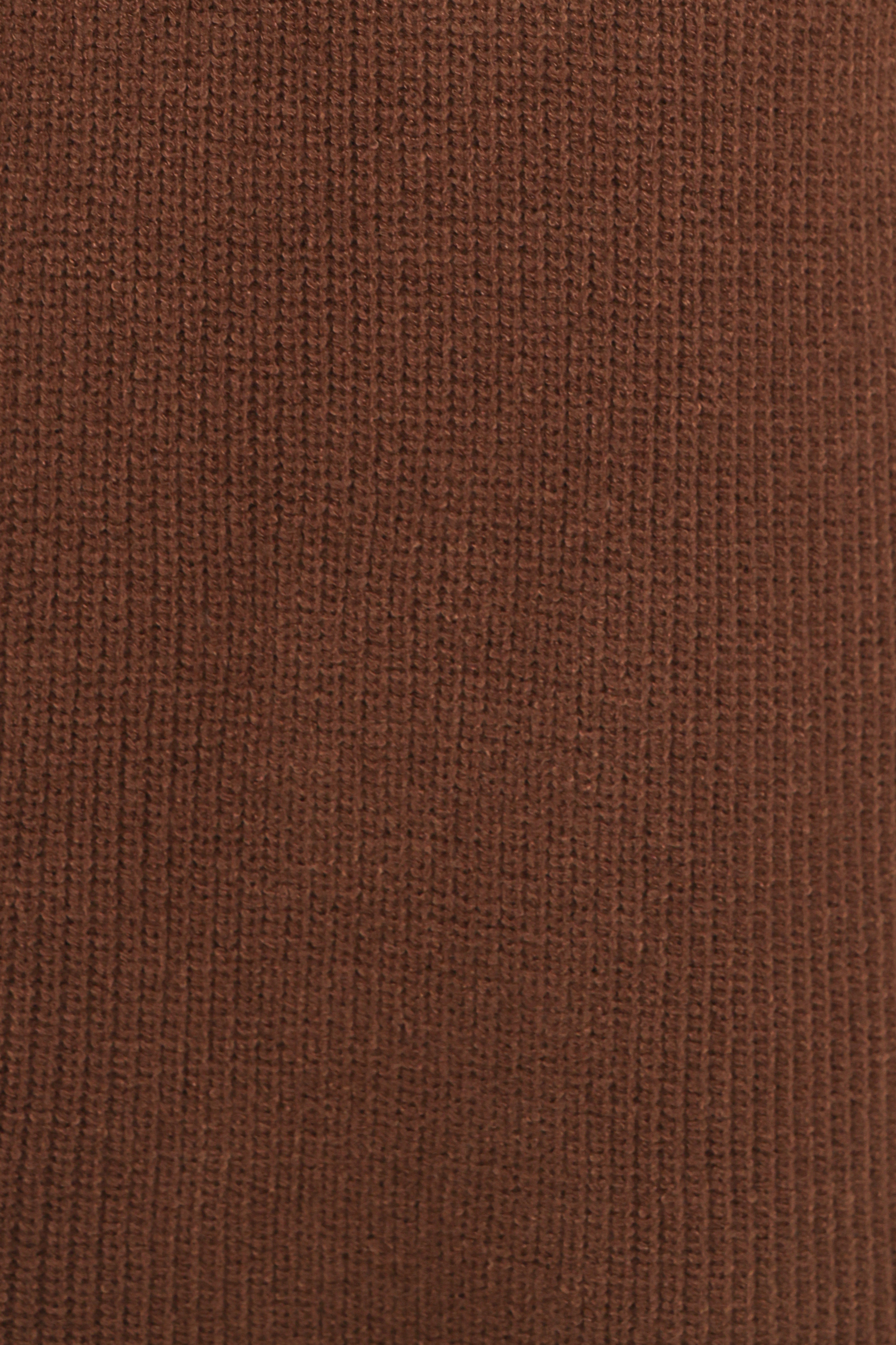 Wright Knit Mini Dress - Chocolate Brown