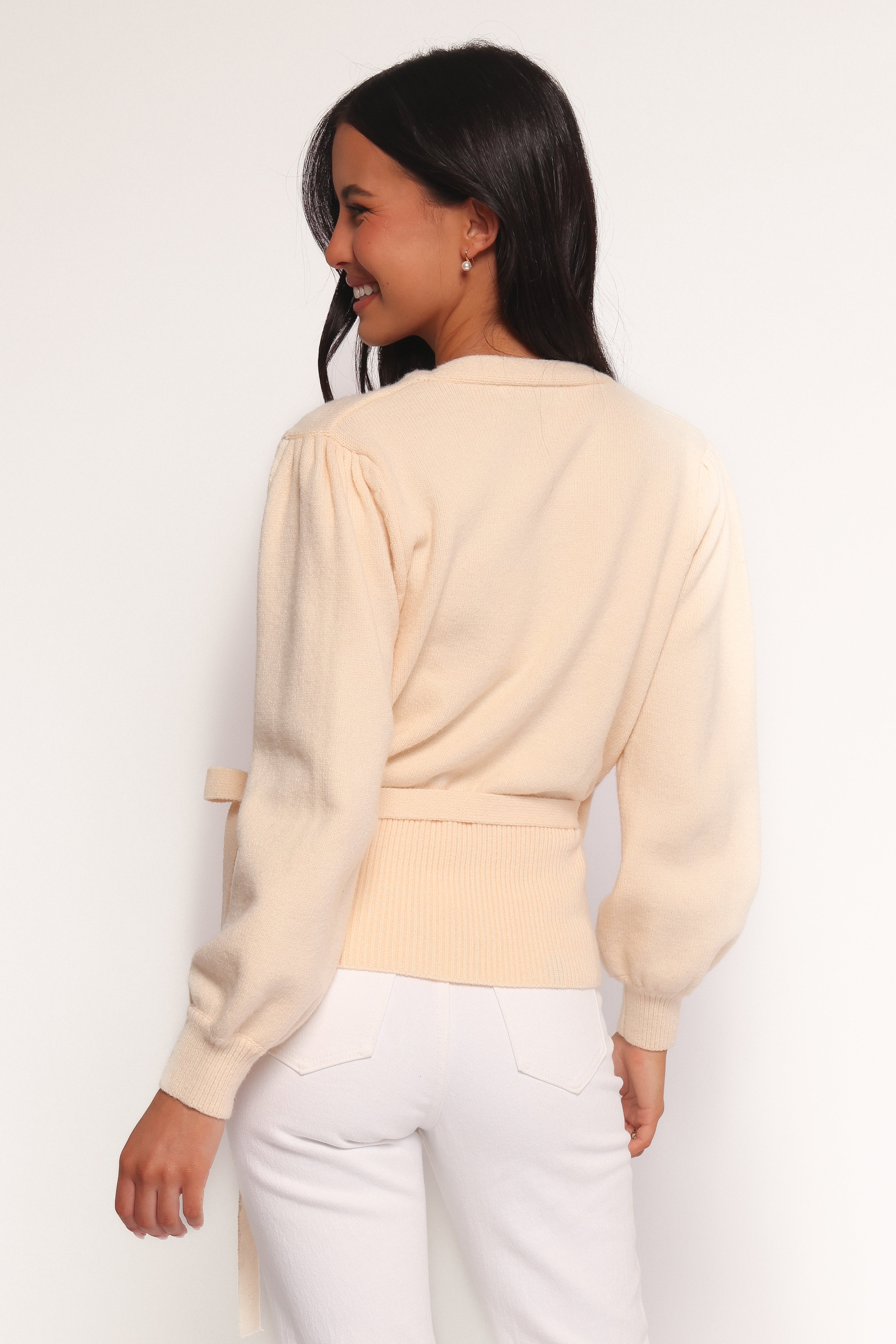 Abbey Ballet Wrap Cardigan - Cream
