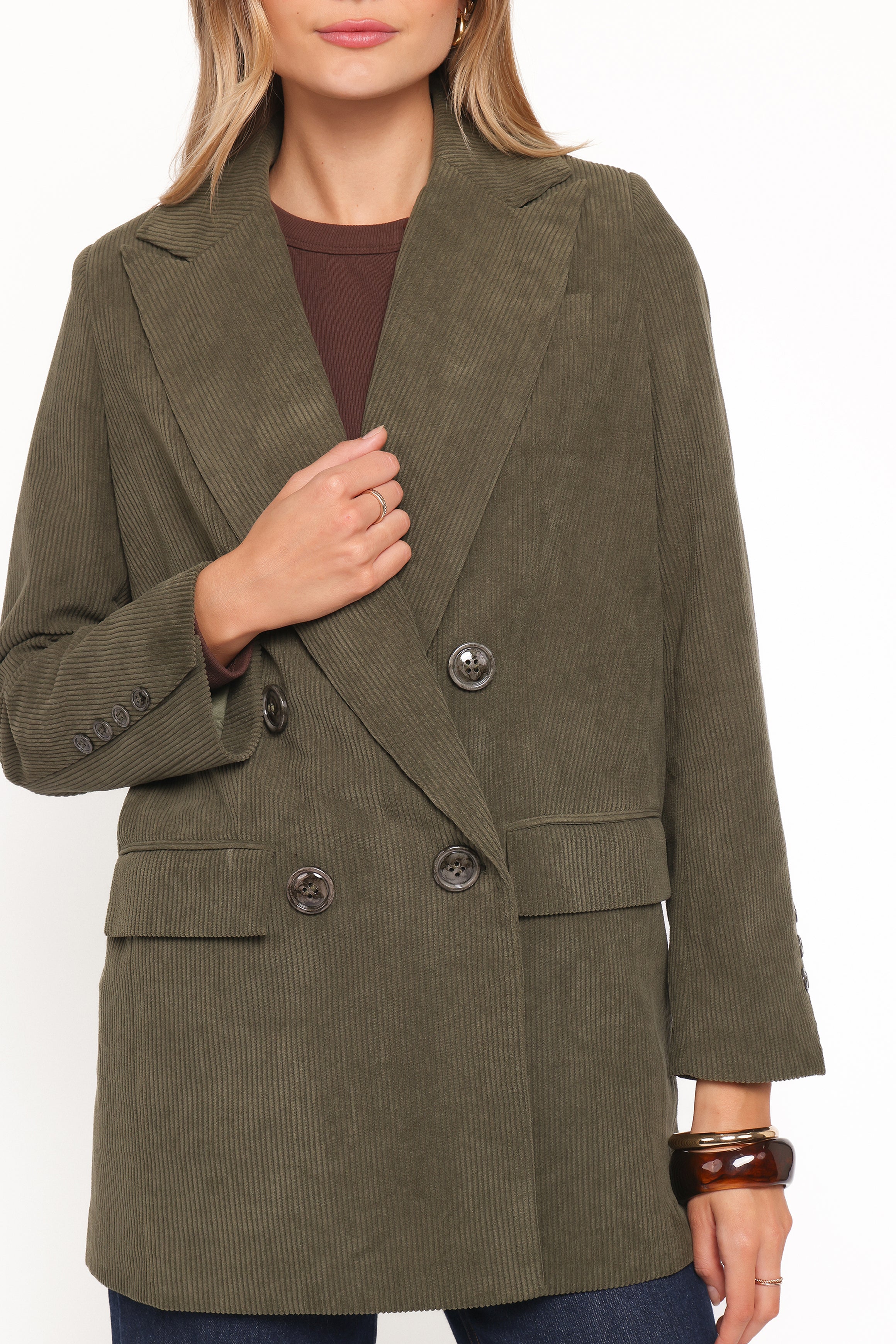 Madi Corduroy Blazer - Olive