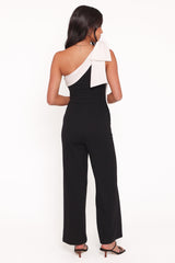 Pearla One Shoulder Jumpsuit - Black