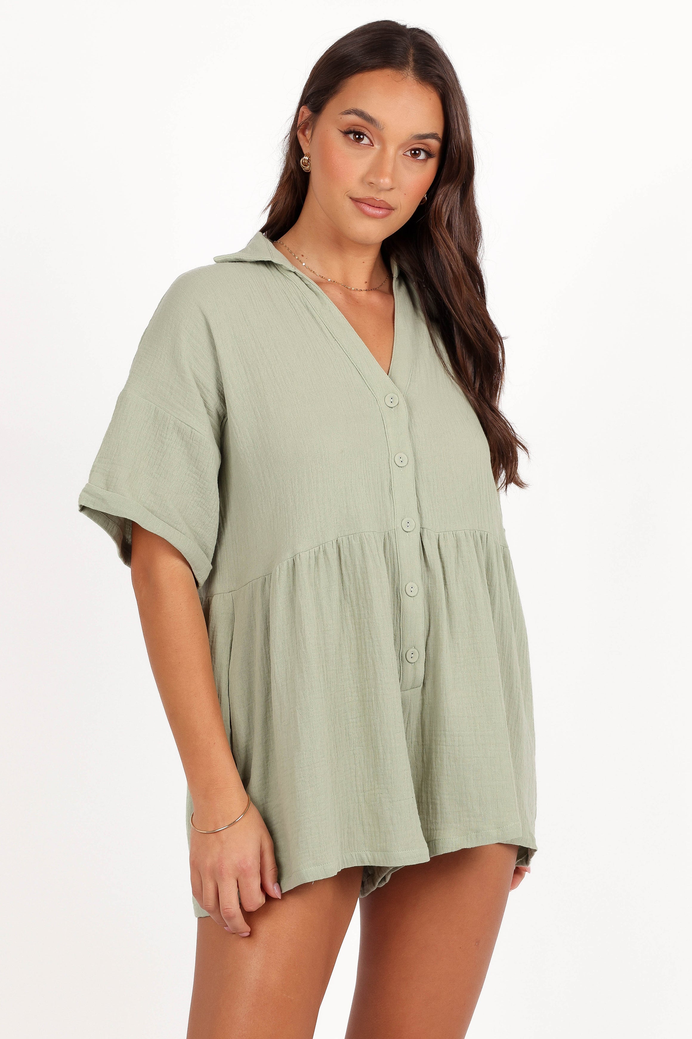 Winny Romper - Sage Green