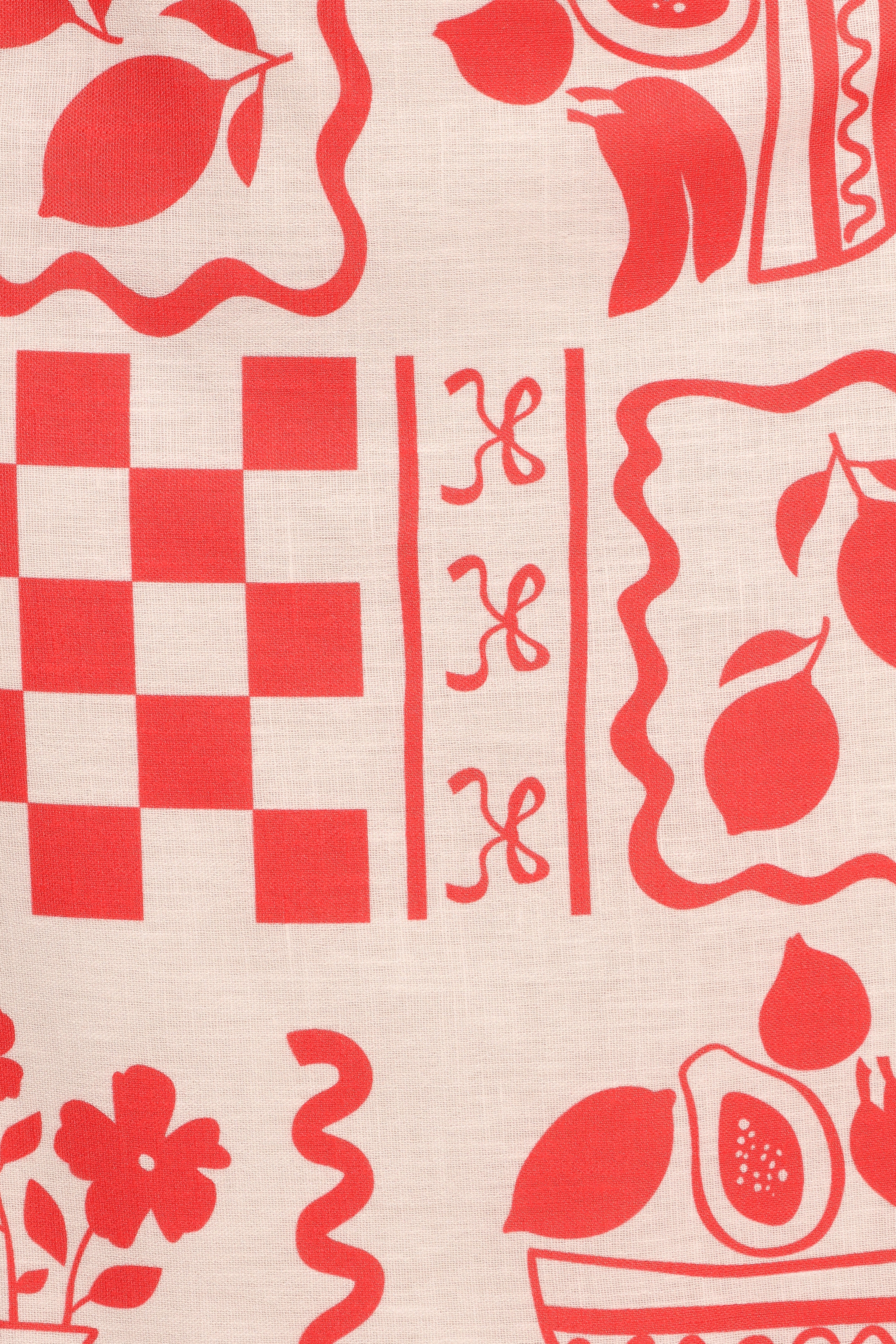 Albanie Skirt Set - Red Print