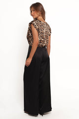 Harlow Two Piece Set - Tan Black