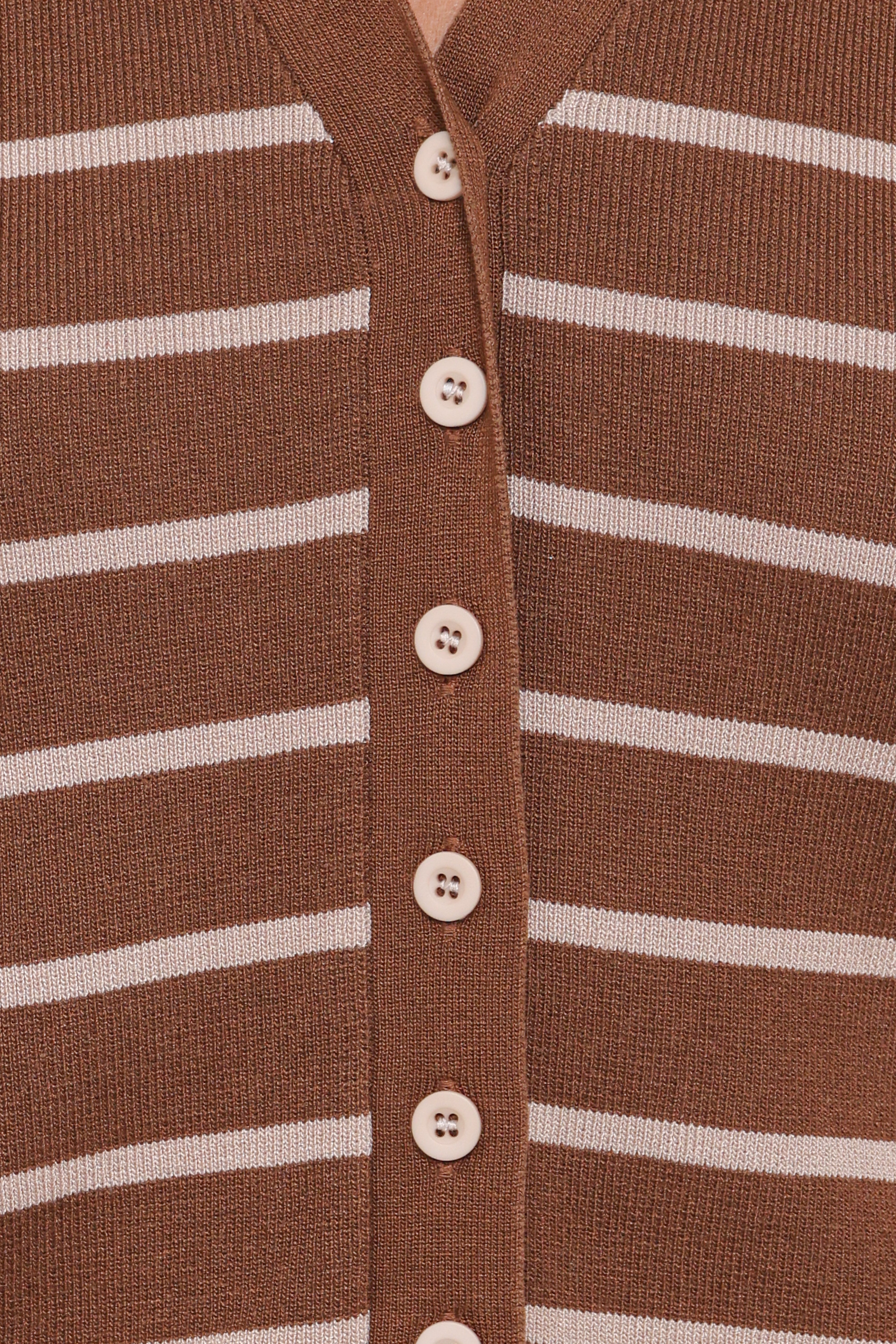 Juna Knitted Pant Set - Brown/Cream Stripe
