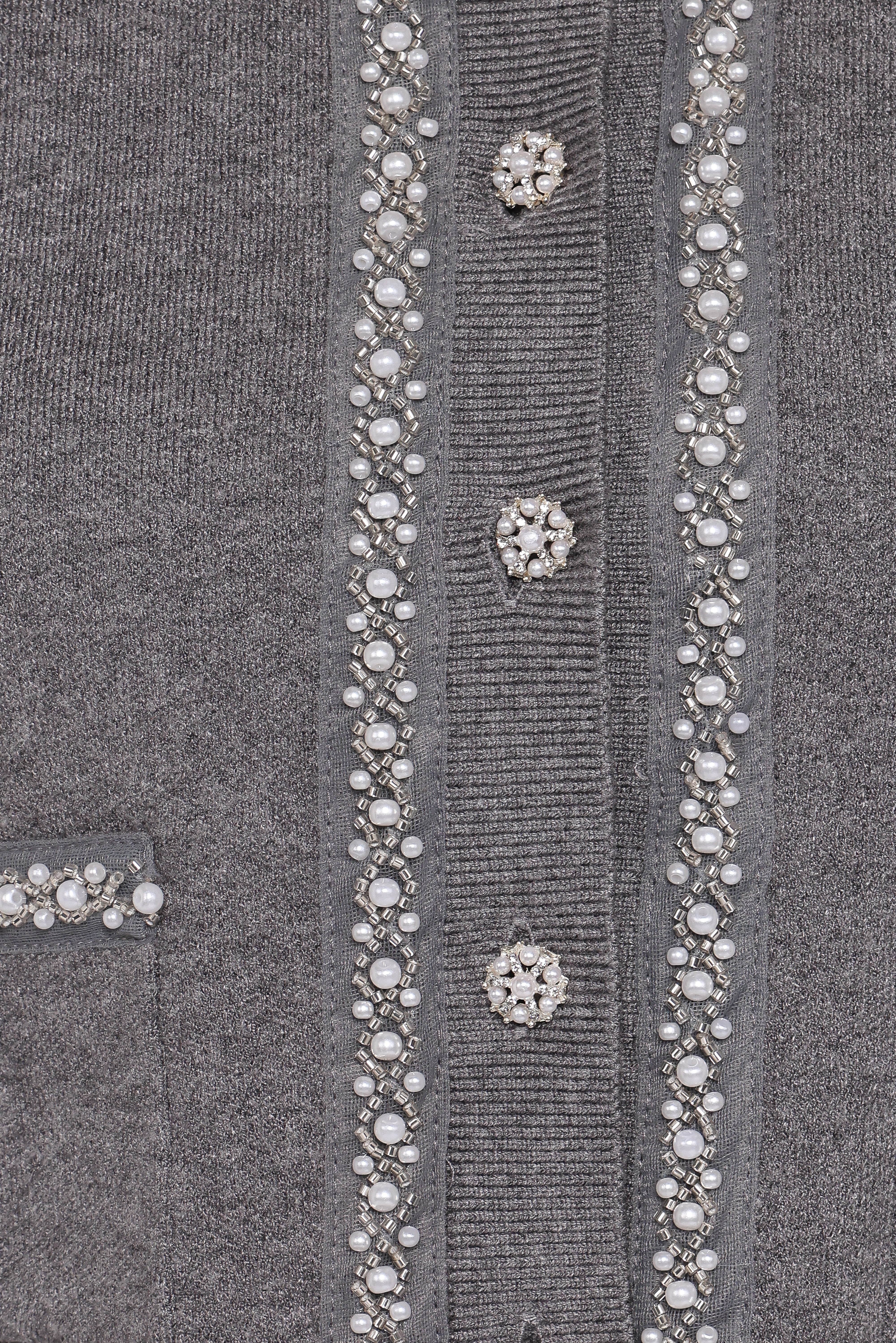 Lumi Pleated Skirt Sweater Set - Grey