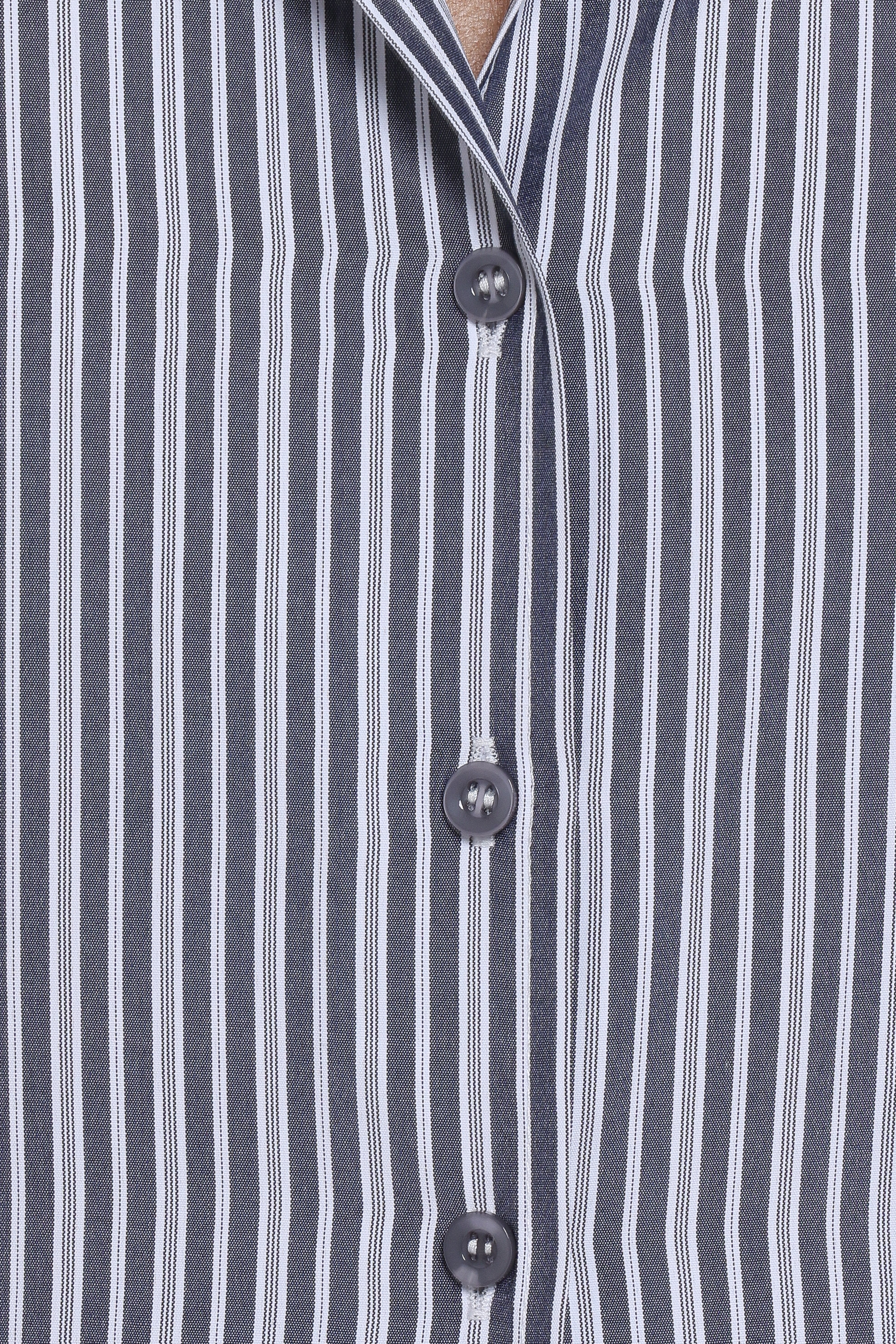 Melanie Pant Set - Charcoal Stripe