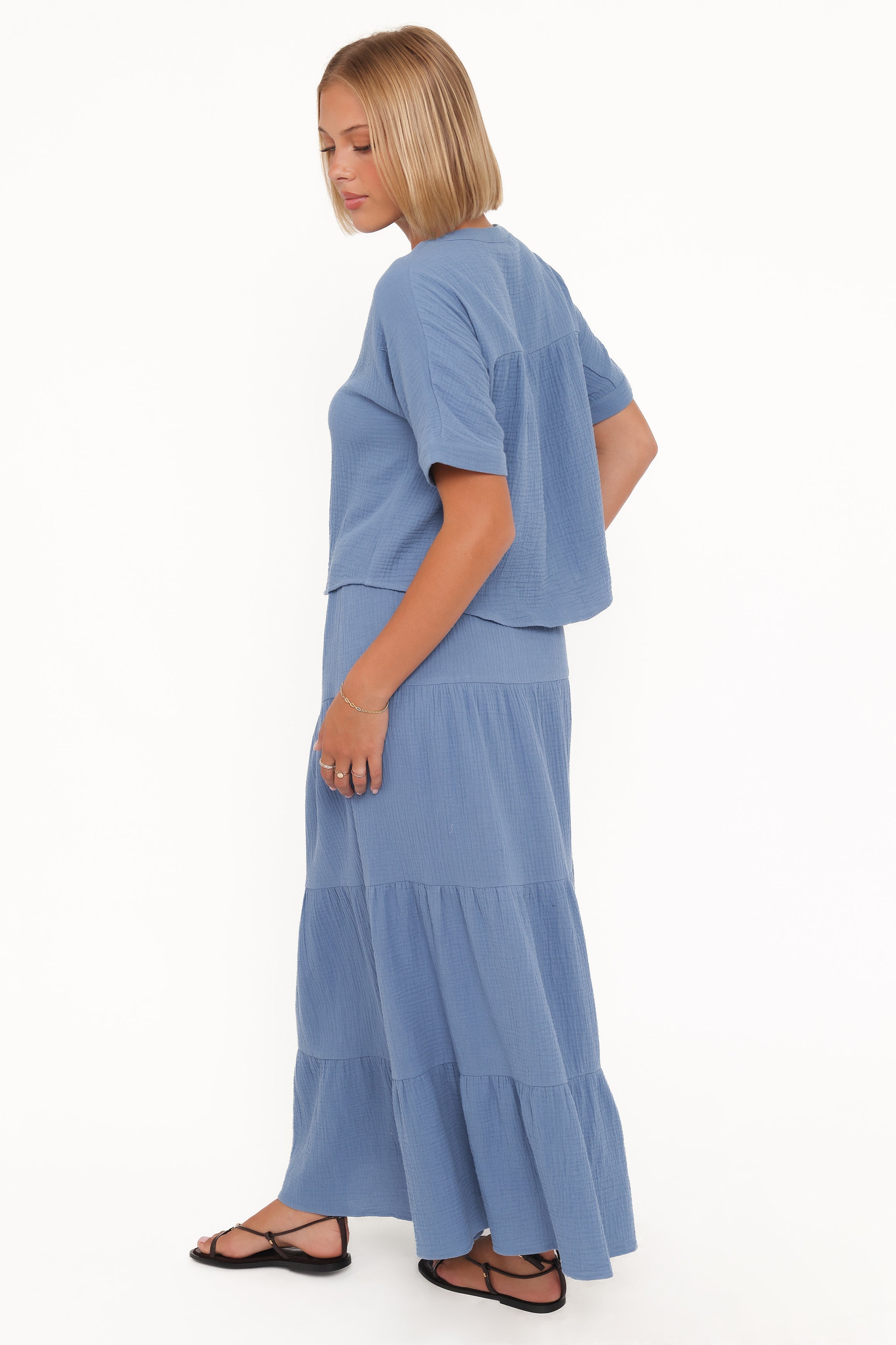 Sophia Skirt Set - Denim Blue