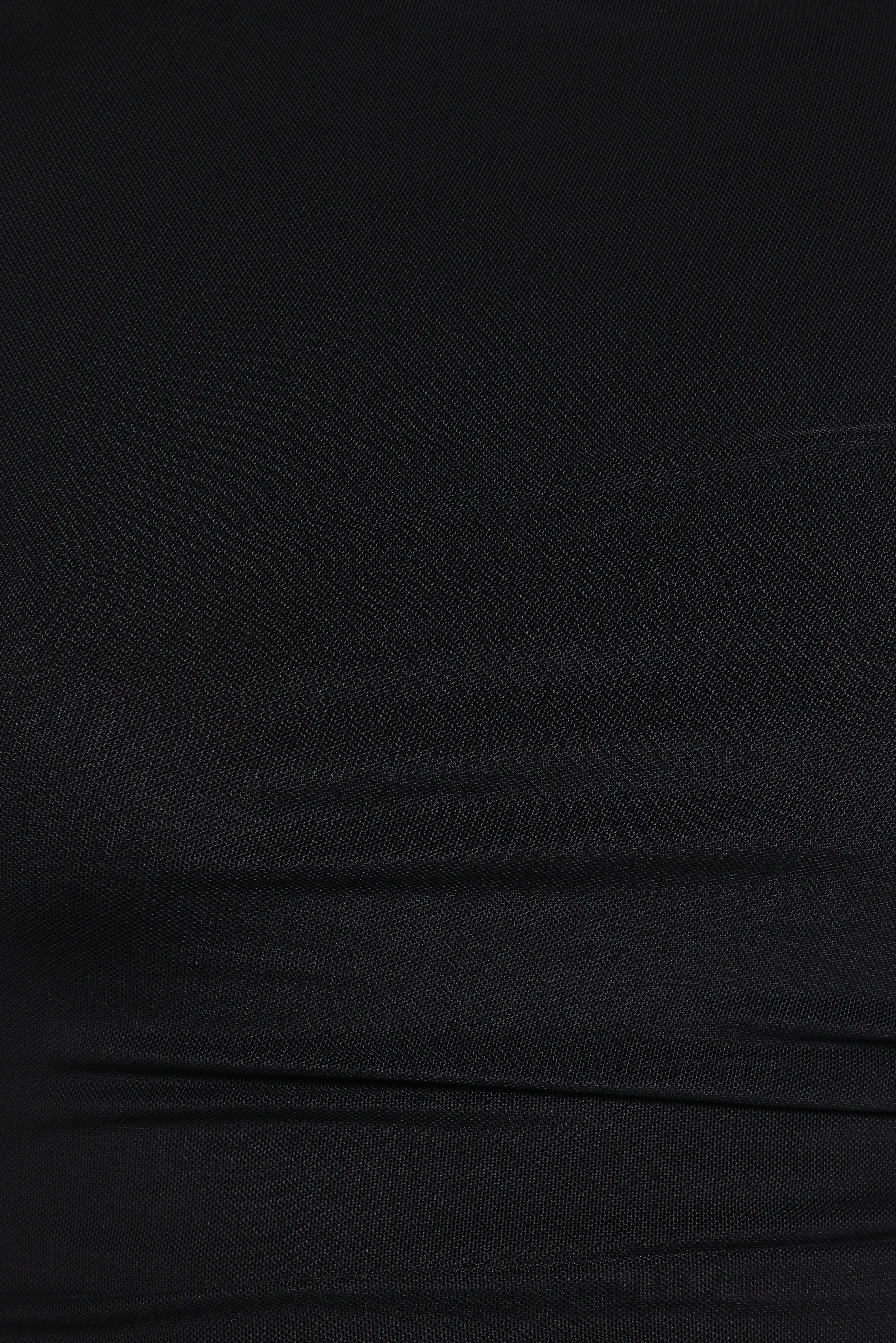 Aine Mesh Sleeve Bodysuit - Black