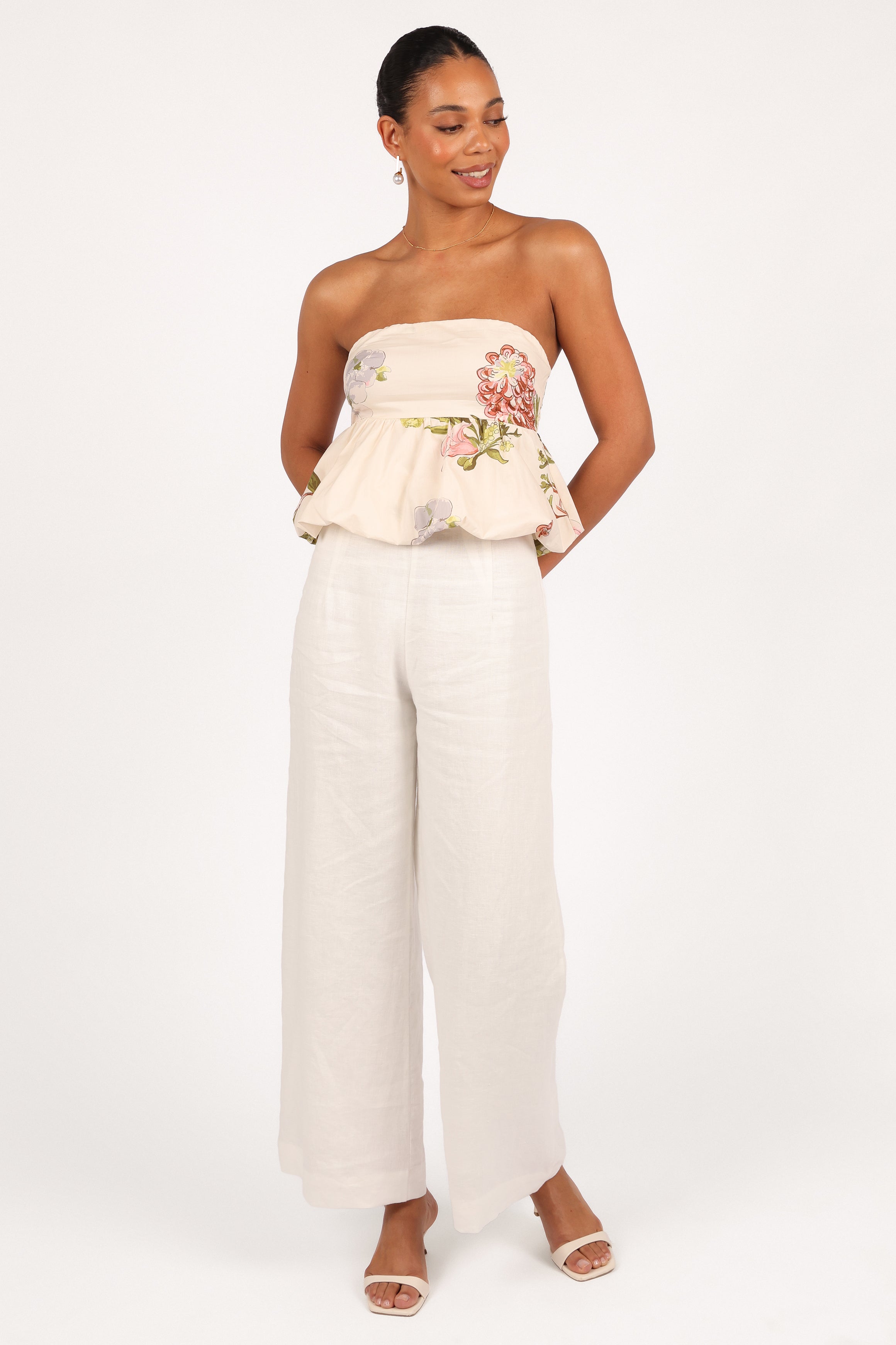 Aurelie Strapless Top - Native Flora