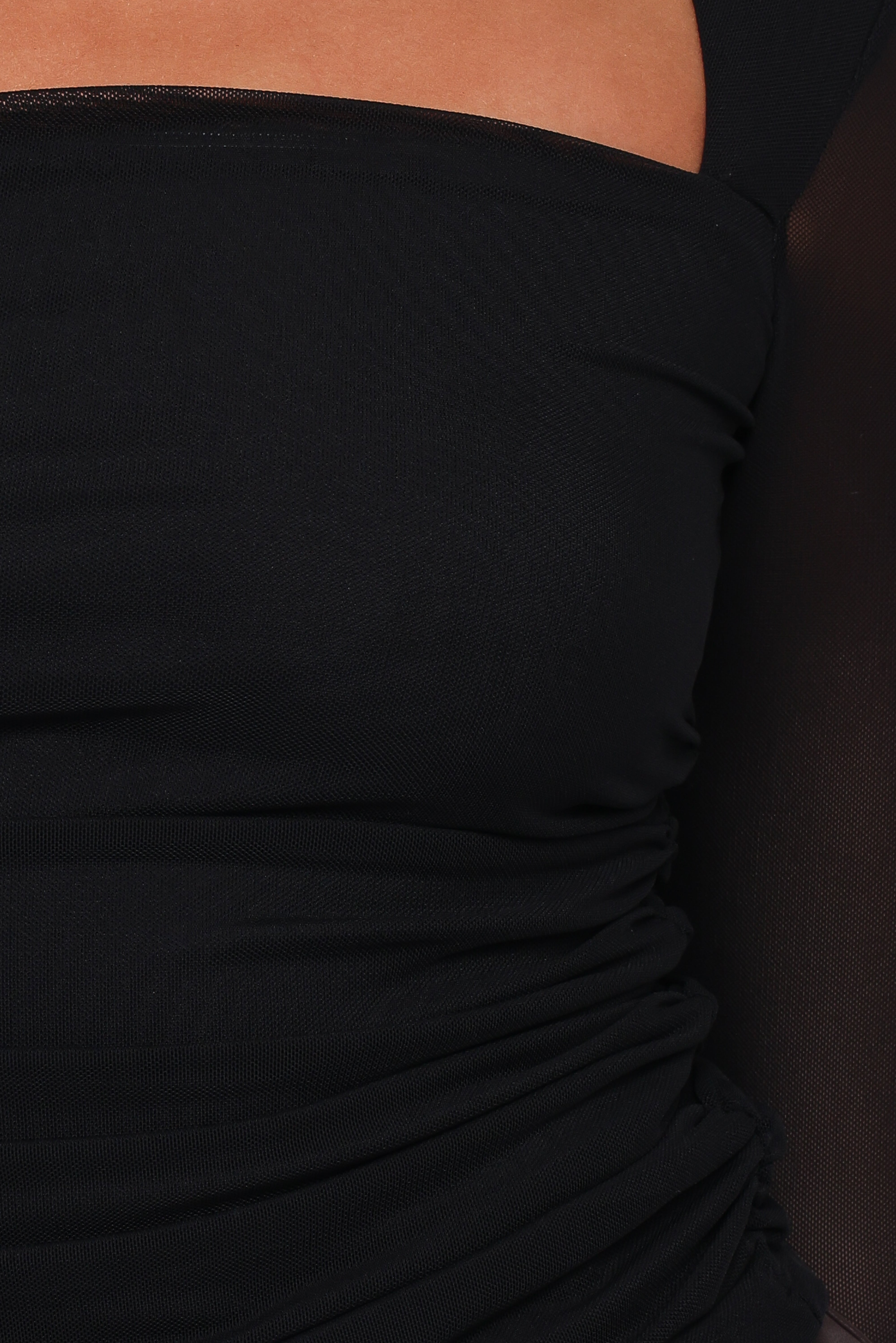 Cerys Mesh Top - Black
