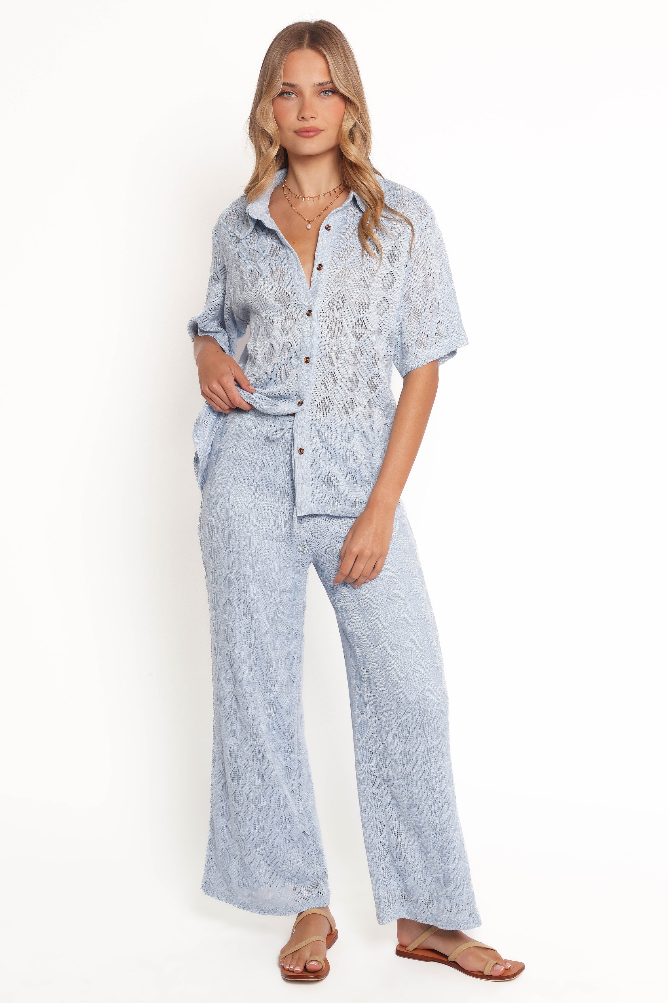 Cora Knit Shirt - Blue
