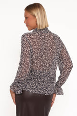 Eveline Top - Nocturnal Garden