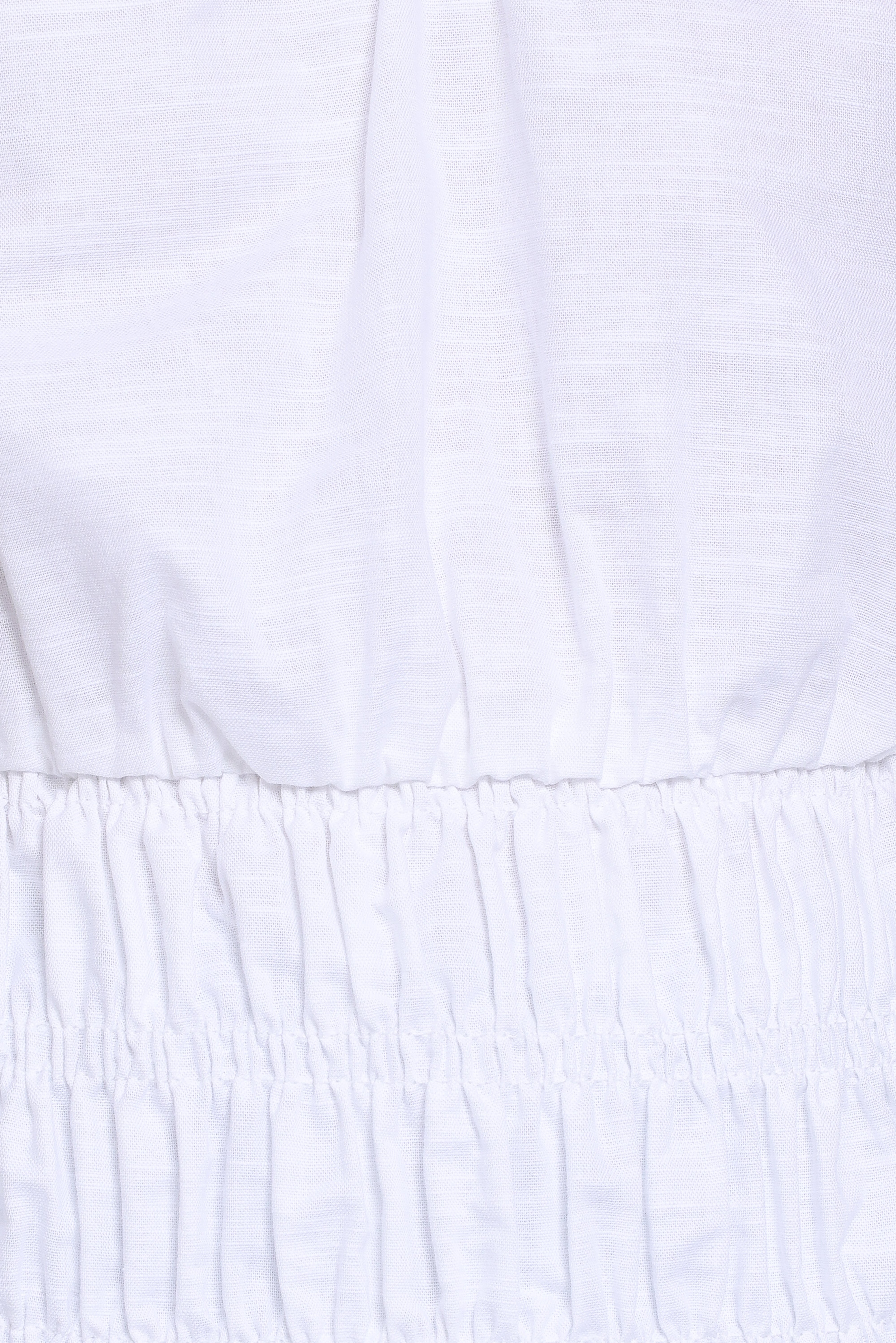 Lucilla Shirred Waist Top - White
