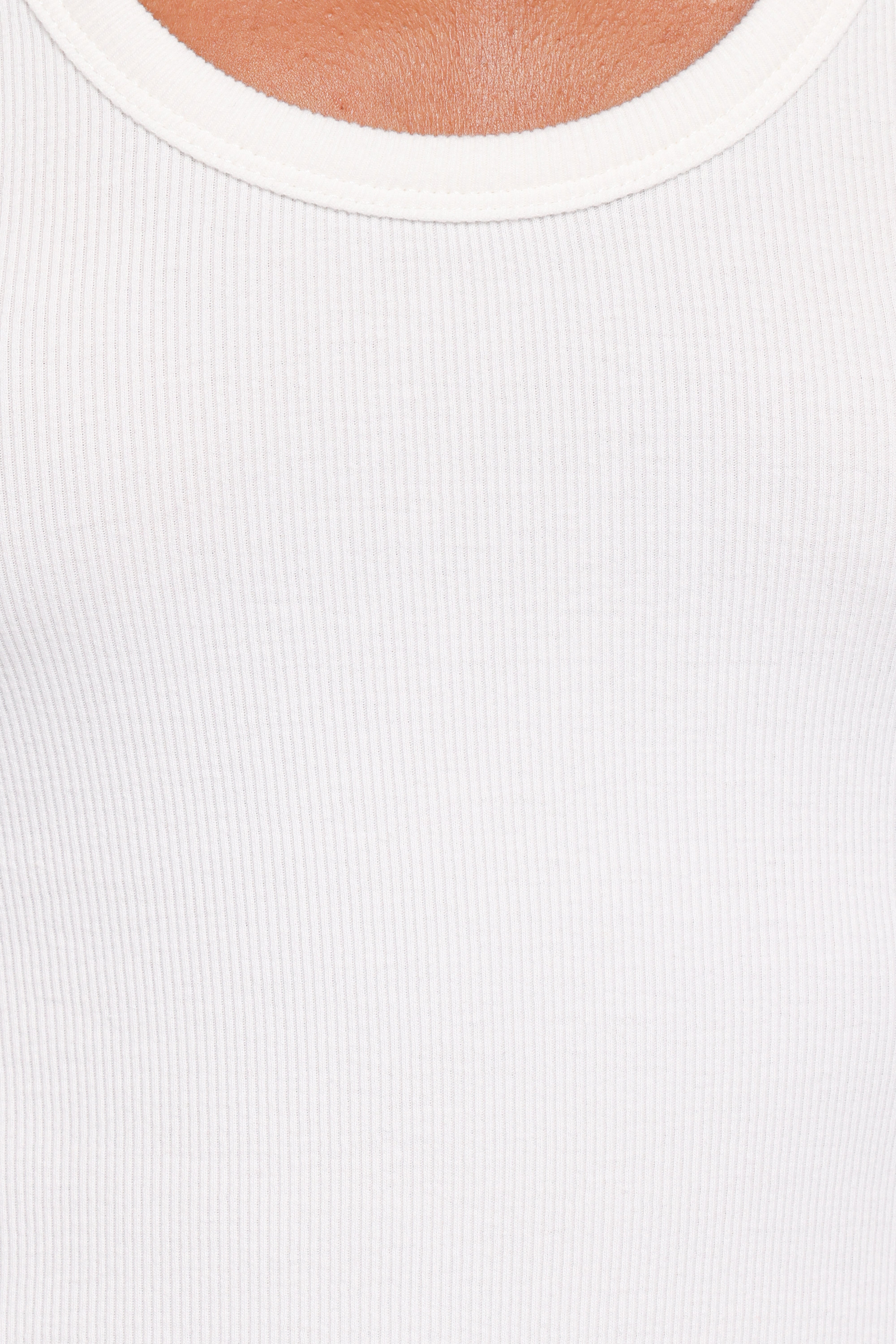 Miles Racerback Rib Knit Tank Top - White