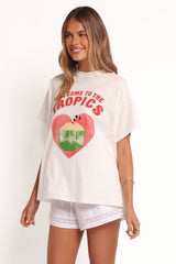 The Tropics Graphic Tee - White