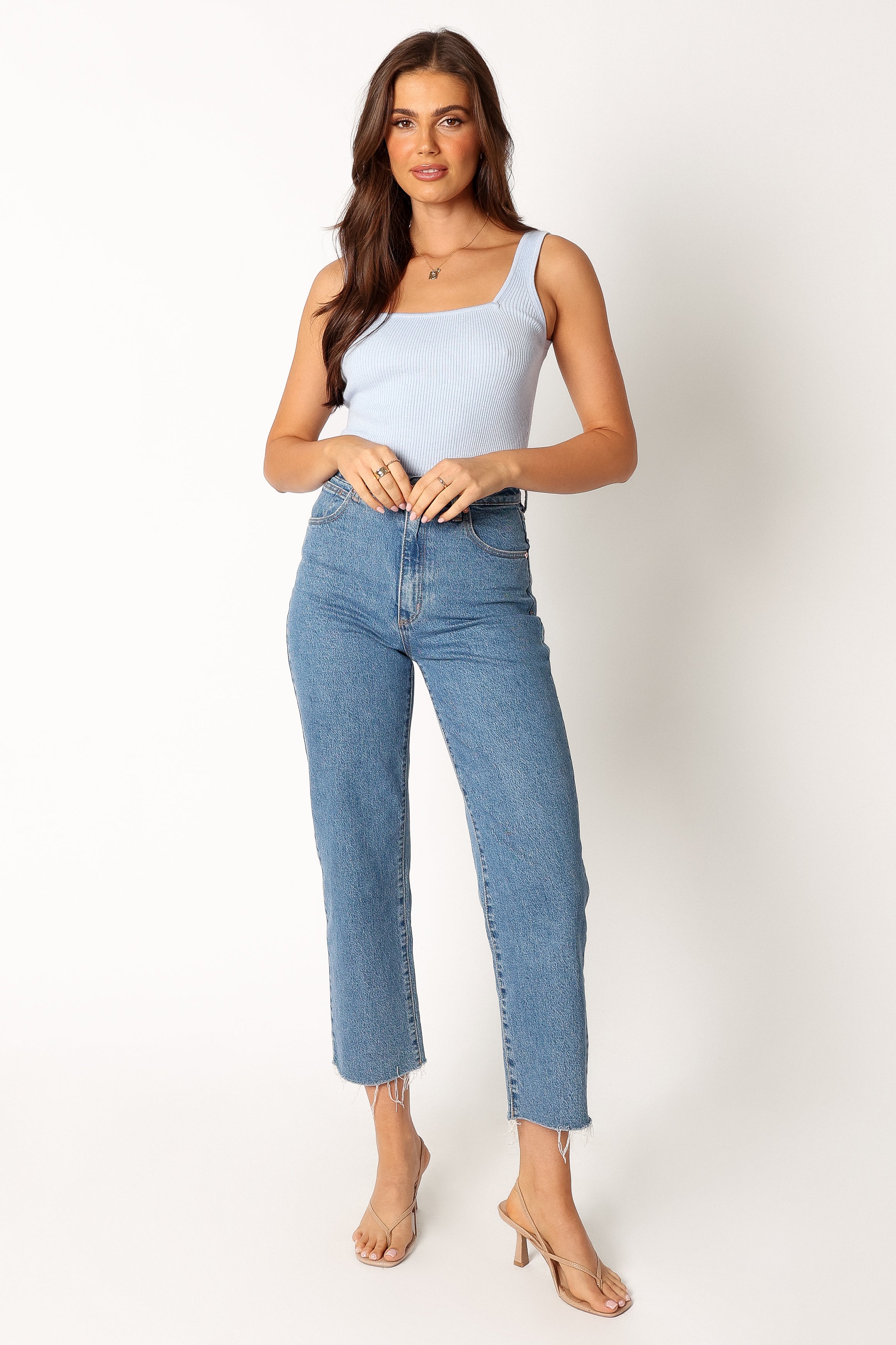 Vicki Rib Tank - Blue